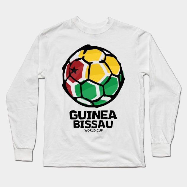 Guinea-Bissau Football Country Flag Long Sleeve T-Shirt by KewaleeTee